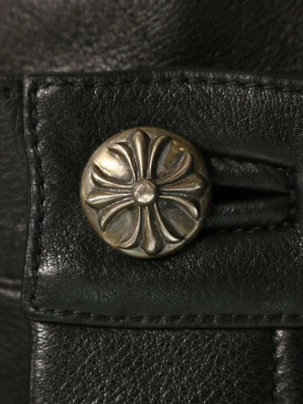 Chrome Hearts Lthr Pants Cross